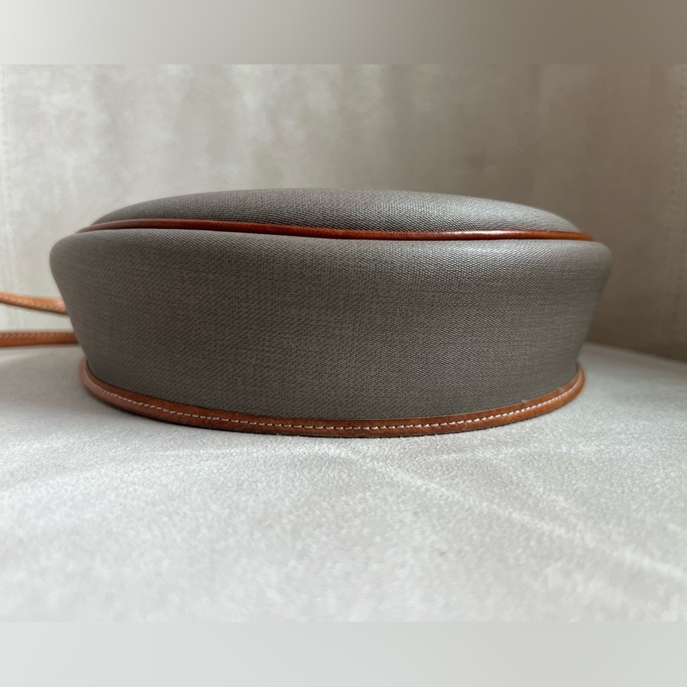 Christian Dior Gray Crossbody Bag with Brown Leather Trim EUC - Picture 12 of 15